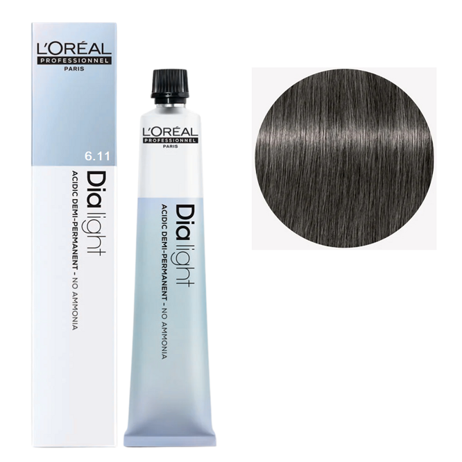 6/11 Фарба-гель тонуюча на кислотній основі без аміаку, 50мл Acidic Gloss Color Dia Light L`Oreal Professionnel