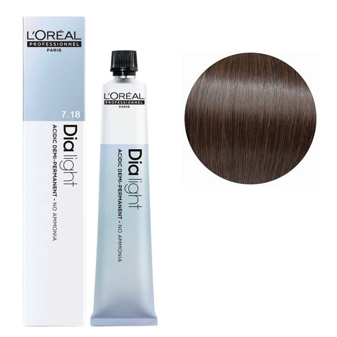 7/18 Фарба-гель тонуюча на кислотній основі без аміаку, 50мл Acidic Gloss Color Dia Light L`Oreal Professionnel