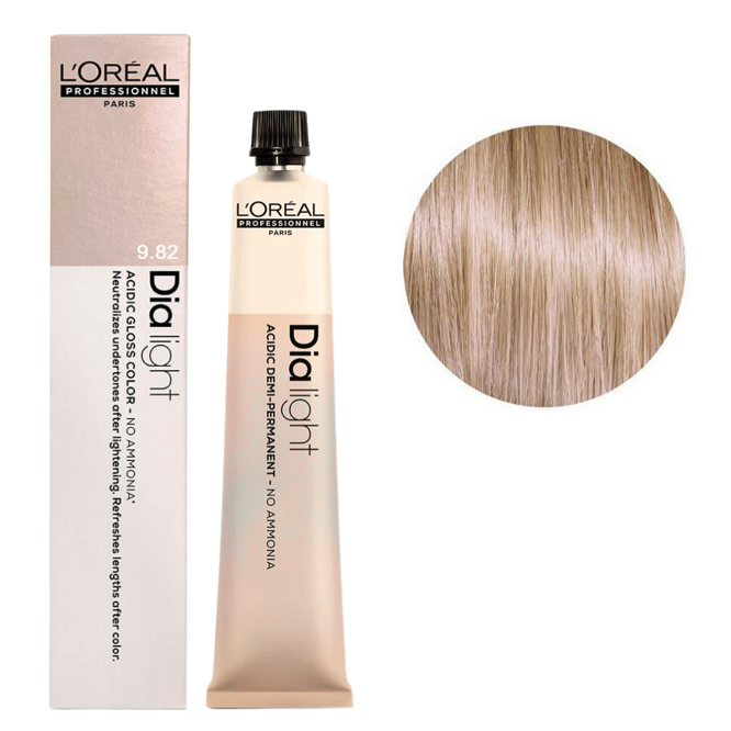 9/82 Фарба-гель тонуюча на кислотній основі без аміаку, 50мл Acidic Gloss Color Dia Light L`Oreal Professionnel
