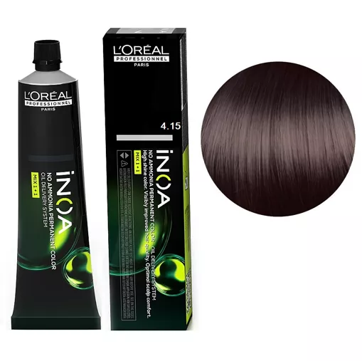4/15 Фарба для волосся стійка без аміаку, 60мл No-Ammonia Permanent Color  INOA L`Oreal Professionnel 