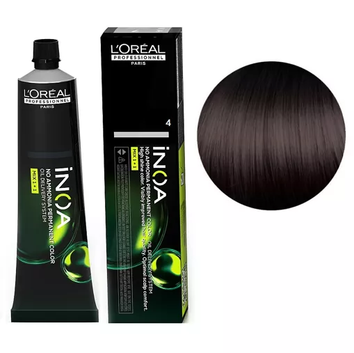 4 Фарба для волосся стійка без аміаку, 60мл No-Ammonia Permanent Color  INOA L`Oreal Professionnel 