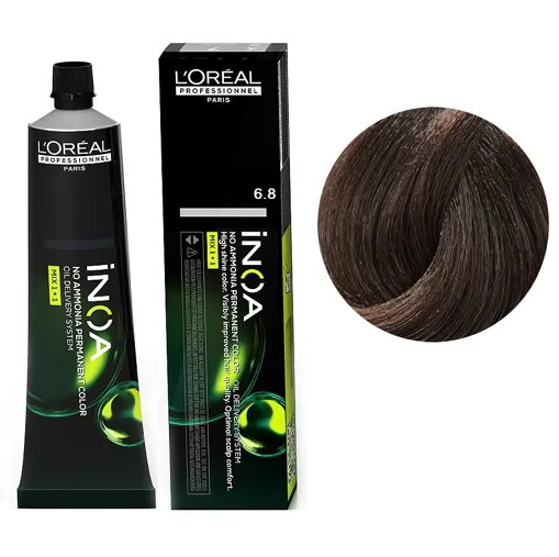 6/8 Фарба для волосся стійка без аміаку, 60мл No-Ammonia Permanent Color  INOA L`Oreal Professionnel 