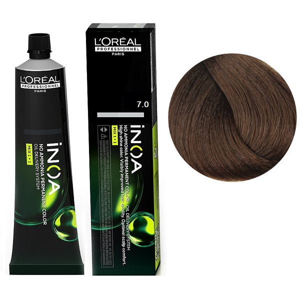 7/0 Фарба для волосся стійка без аміаку, 60мл No-Ammonia Permanent Color  INOA L`Oreal Professionnel 