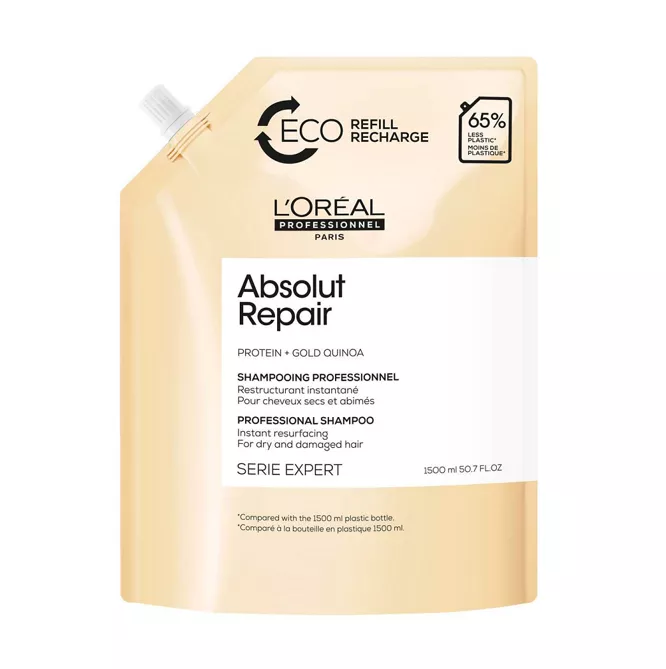 Шампунь для інтенсивного відновлення пошкодженого волосся, 500мл (Refil)  Shampoo Absolut Repair Serie Expert L`Oreal Professionnel