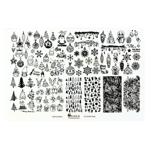 Пластина для стемпінгу №14 "Winter" SAGA Professional 