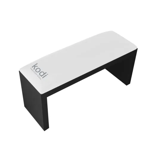 Підлокітник для манікюру на чорних ніжках, колір: &quot;White&quot; KODI Professional