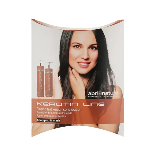 Міні-набір відновлювальний з кератином для пошкодженного волосся (шампунь 30 мл + маска 30 мл) KERATIN Abril et Nature