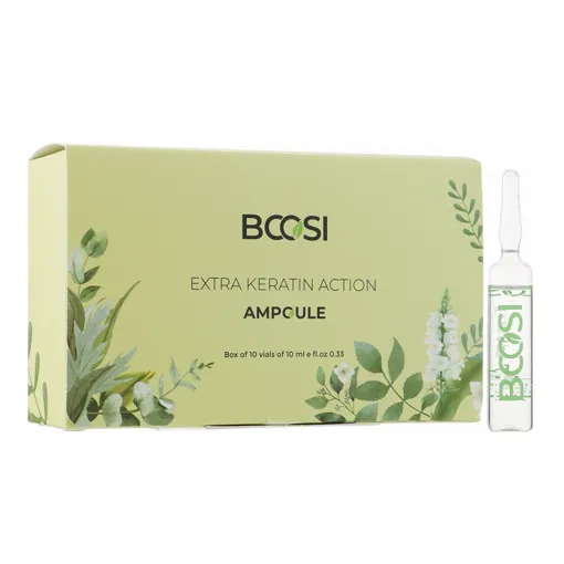 Ампули для відновлення волосся з кератином, 10*10 мл Extra Keratin Action Ampoule Bcosi Line KLERAL System