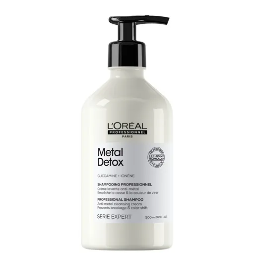 Шампунь очищувальний для зменшення ламкості всіх типів волосся та небажаної зміни кольору, 500мл Shampoo Metal Detox Serie Expert L`Oreal Professionnel