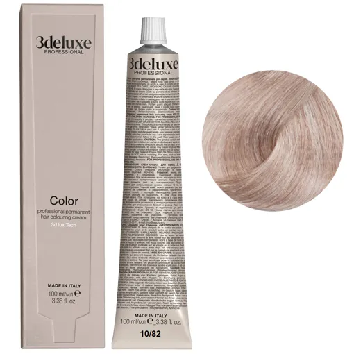 10/82 платиновий блондин коричнево-перламутровий Фарба для волосся, 100 мл Permanent Hair Color 3Deluxe Professional