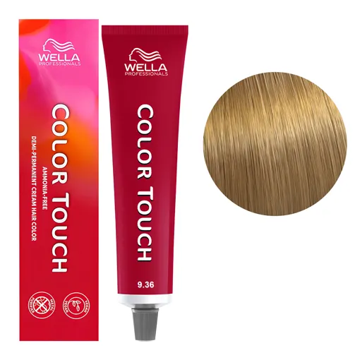 9/36 яскравий блондин золотисто-фіолетовий Фарба для тонування волосся без аміаку (Оновлена формула), 60 мл COLOR TOUCH Wella Professionals