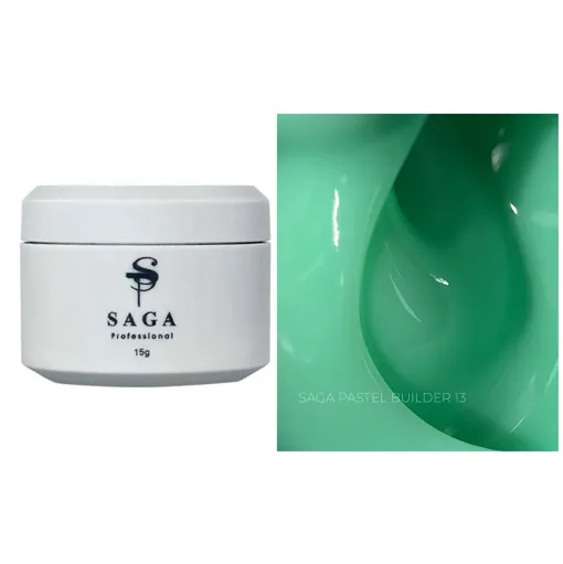 Гель для нарощування та укріплення нігтів, 15 мл №013 Pastel Builder Gel SAGA Professional