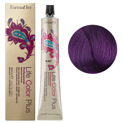 8/221 фіолетовий світлий блондин Фарба для волосся 100 мл.Life Color Plus FarmaVita
