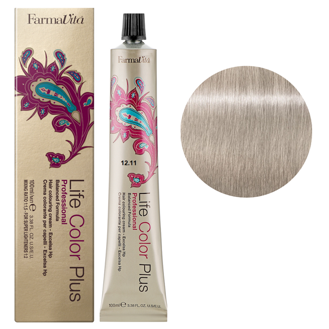 12/11 платиновий блондин інтенсивно попелястий Фарба для волосся 100 мл.Life Color Plus FarmaVita
