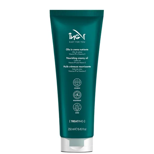 Олія-крем живильна для волосся незмивна з олією бавовни, 250 мл Nourishing creamy oil Treating ING Professional 