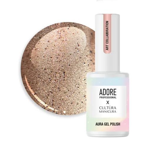 Гель-лак скляне &quot;котяче око&quot;- хамелеон A-02 колір: Теплий коричневий Aura Cat`s Eye Gel Polish ADORE