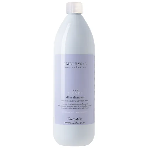 Шампунь фіолетовий для нейтралізації жовтизни, 1000 мл Silver Shampoo COOL BLONDE AMETHYSTE FarmaVita