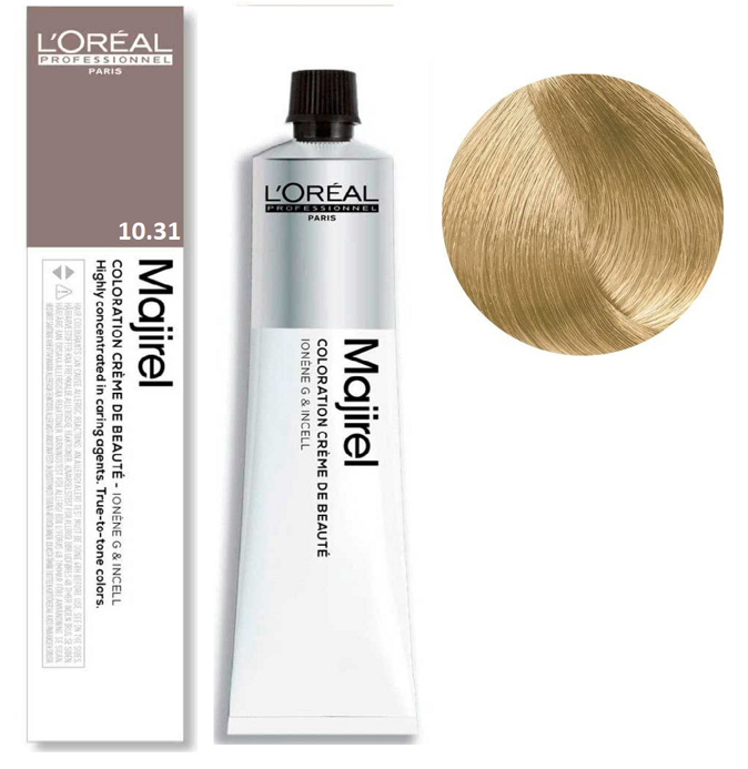 10/31 Екстра-світлий блондин золотисто-попелястий Фарба для волосся стійка, 60 мл  Majirel L`Oreal Professionnel (оновлений формат)