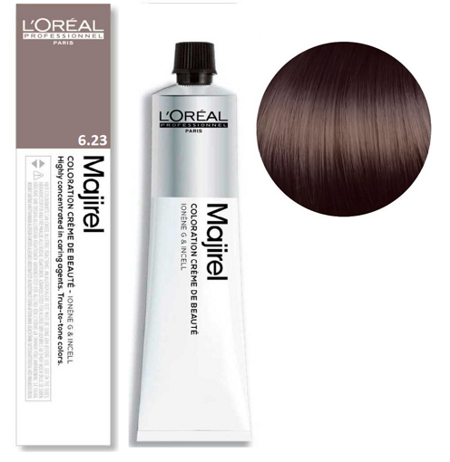 6/23 Темний блондин фіолетово-золотистий Фарба для волосся стійка, 60 мл  Majirel L`Oreal Professionnel (оновлений формат)