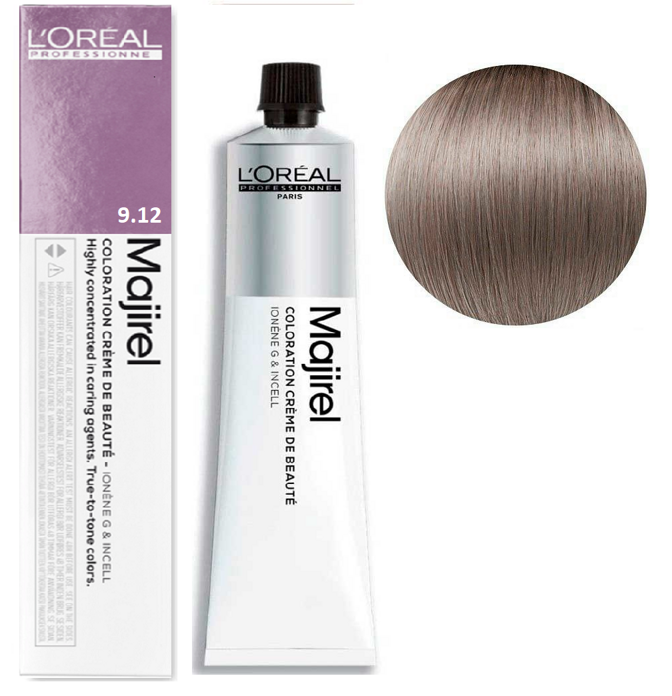 9/12 Дуже світлий блондин попелясто-фіолетовий Фарба для волосся стійка, 60 мл  Majirel L`Oreal Professionnel (оновлений формат)