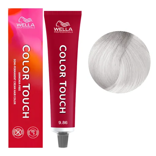 9/86 яскравий блондин перлинно-фіолетовий Фарба для тонування волосся без аміаку (Оновлена формула), 60 мл COLOR TOUCH Wella Professionals