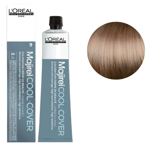 9 Дуже світлий блондин натуральний Фарба для волосся стійка для сивини, 60 мл  Majirel Cool Cover L`Oreal Professionnel (оновлений формат)