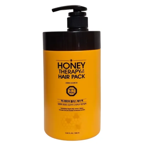 Маска &quot;Mедова терапія ПЛЮС &quot; для відновлення волосся, 1000 мл Honey Intensive Hair Mask Plus DAENG GI MEO RI