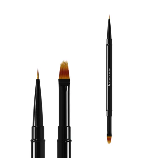 Пензлик двосторонній EXPERT лайнер 7 мм / для градієнта 11 мм (NBE-01/07) STALEKS PRO