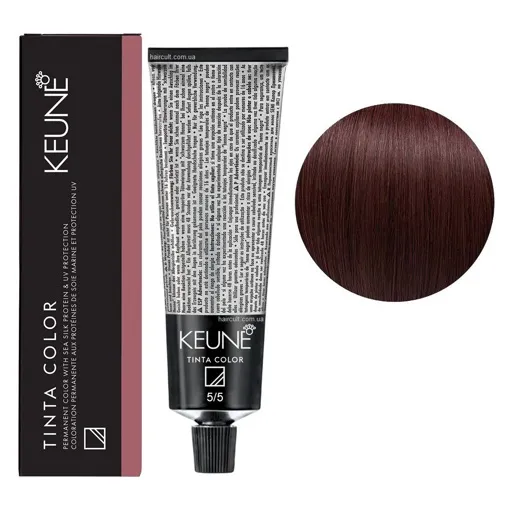 5/5 Світло-махагоновий шатен Фарба перманентна для волосся,  60 мл Permanent Color TINTA COLOR KEUNE