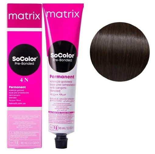 4N шатен натуральний Крем-фарба для волосся, 90 мл SoColor Pre-Bonded MATRIX (оновлений дизайн)