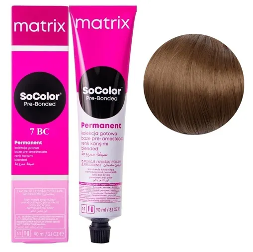 7BC блондин коричневий мідний Крем-фарба для волосся, 90 мл SoColor Pre-Bonded MATRIX (оновлений дизайн)