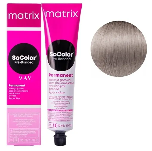 9AV дуже світлий блондин попелястий фіолетовий Крем-фарба для волосся, 90 мл SoColor Pre-Bonded MATRIX (оновлений дизайн)
