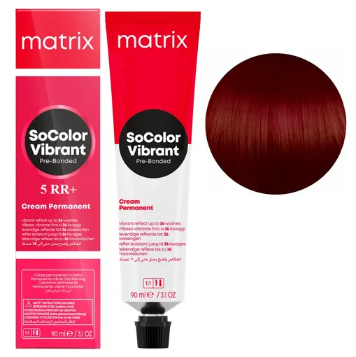 5RR+ світлий шатен червоний інтенсивний  Крем-фарба для волосся, 90 мл SoColor Pre-Bonded MATRIX (оновлений дизайн)