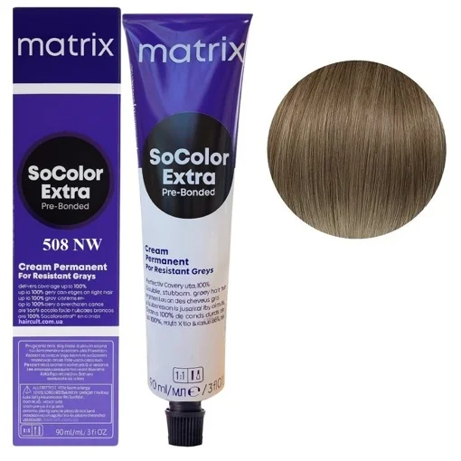 508NW світлий блондин натуральний теплий Крем-фарба для волосся, 90 мл SoColor EXTRA Pre-Bonded  MATRIX (оновлений дизайн)