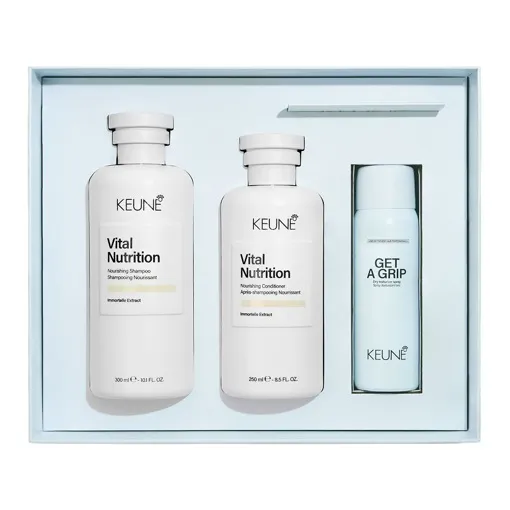 Святковий набір “Живлення” 2025 (шампунь 300мл+кондиціонер 250мл+спрей 75мл) NOURISH Gift set Care KEUNE