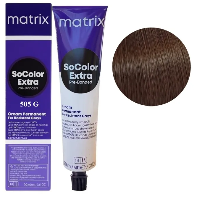 505G світлий шатен золотистий  Крем-фарба для волосся, 90 мл SoColor EXTRA Pre-Bonded  MATRIX (оновлений дизайн)