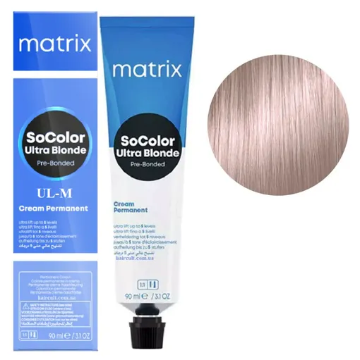 UL-M  Ультраблонд мока Крем-фарба для волосся, 90 мл SoColor Pre-Bonded MATRIX (оновлений дизайн)