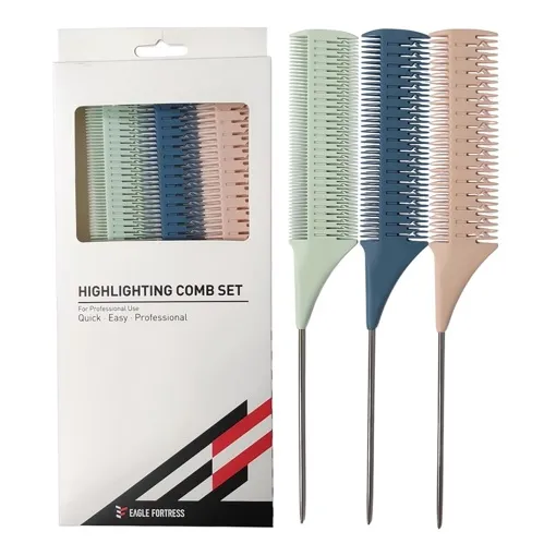 Набір гребінців (3 шт) для МІКРОМЕЛІРУВАННЯ з термостійкого пластику JF1024 PROLine