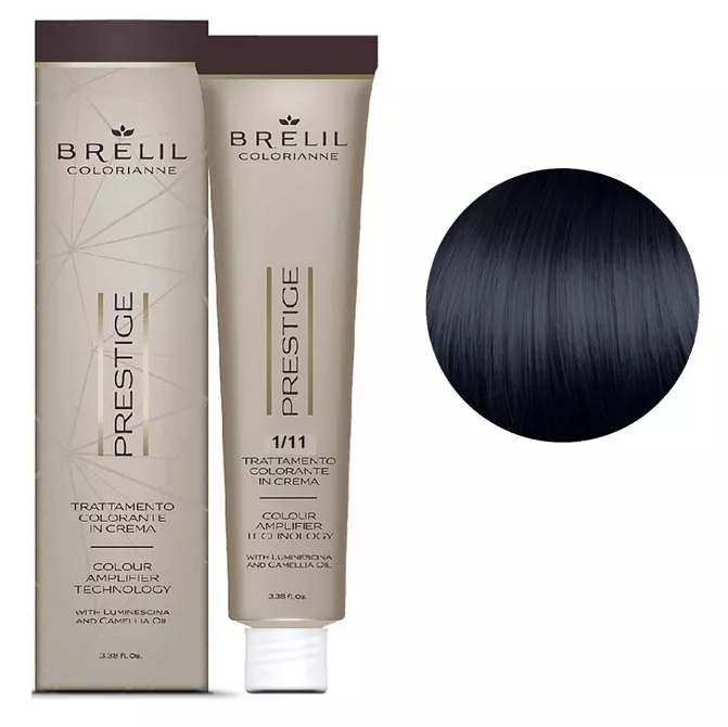 1/11 Крем-фарба для волосся перманентна з низьким вмістом аміаку, 100мл  Colorianne Prestige BRELIL Professional
