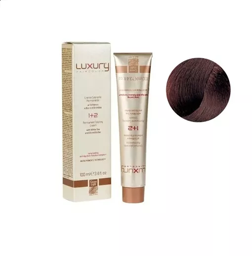 6/23 Темний блондин ірисово-золотистий Крем-фарба для волосся з білим чаєм та екстрактом орхідеї, 100 мл LUXURY Haircolor GREEN LIGHT
