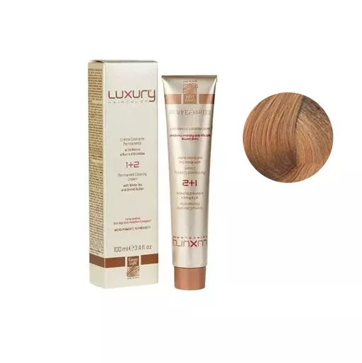 8/33 Світлий блондин золотистий інтенсивний Крем-фарба для волосся з білим чаєм та екстрактом орхідеї, 100 мл LUXURY Haircolor GREEN LIGHT