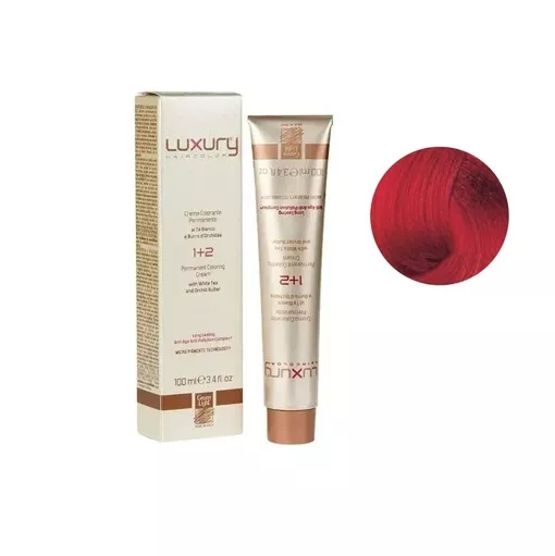 8/66 Світлий блондин червоний інтенсивний Крем-фарба для волосся з білим чаєм та екстрактом орхідеї, 100 мл LUXURY Haircolor GREEN LIGHT