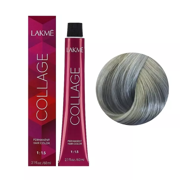 10/17 Платиновий блондин попелясто-металевий  Крем-фарба для волосся стійка, 60 мл Permanent Hair Color COLLAGE LAКME