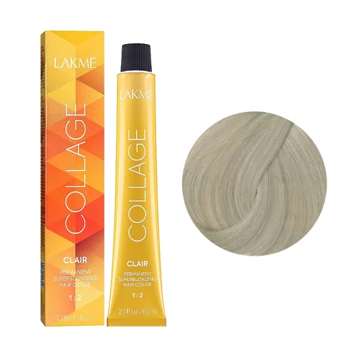 12/10 Суперосвітлюючий світло-білявий попелястий  Крем-фарба для волосся стійка, 60 мл Permanent Hair Color COLLAGE LAКME
