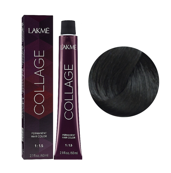 3/00 Темно-каштановий натуральний  Крем-фарба для волосся стійка, 60 мл Permanent Hair Color COLLAGE LAКME