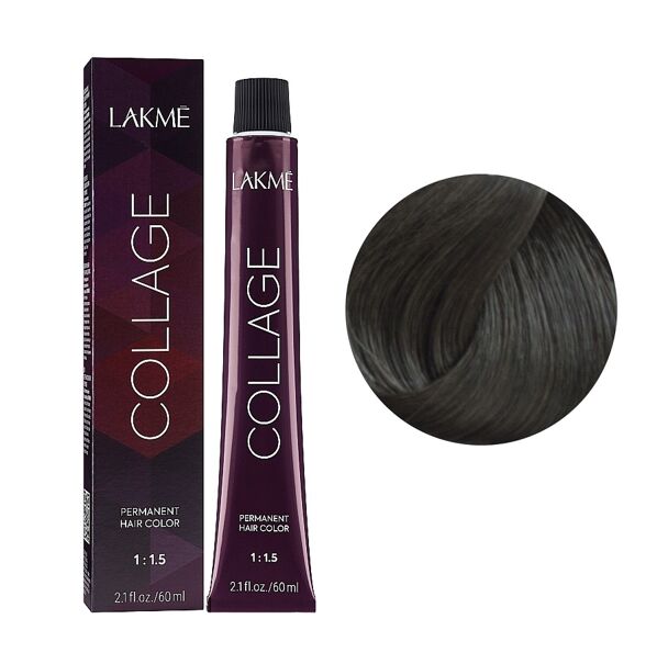 4/00 Середньо-каштановий натуральний  Крем-фарба для волосся стійка, 60 мл Permanent Hair Color COLLAGE LAКME