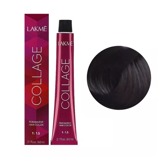 4/50 Середньо-каштановий махагоновий  Крем-фарба для волосся стійка, 60 мл Permanent Hair Color COLLAGE LAКME