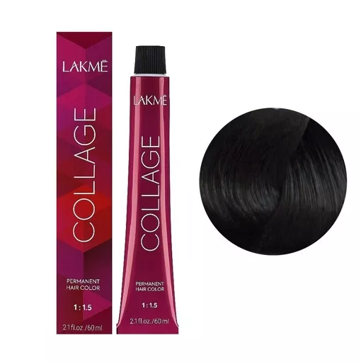 4/60 Середньо-каштановий коричневий  Крем-фарба для волосся стійка, 60 мл Permanent Hair Color COLLAGE LAКME