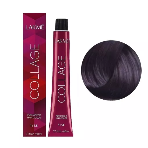 5/22 Світло-каштановий фіолетовий яскравий  Крем-фарба для волосся стійка, 60 мл Permanent Hair Color COLLAGE LAКME