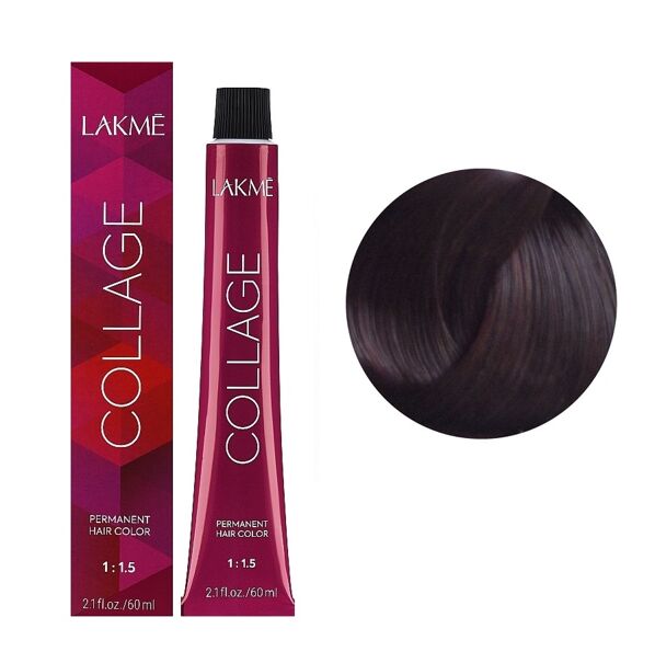 5/50 Світло-каштановий махагоновий  Крем-фарба для волосся стійка, 60 мл Permanent Hair Color COLLAGE LAКME